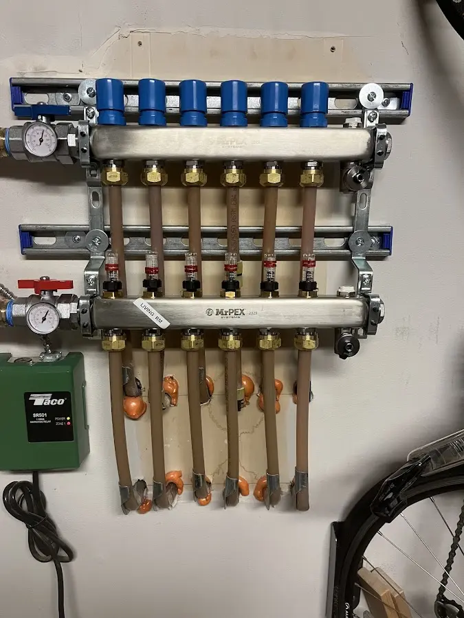 Plumber performing Gas Line Installation at a residential property in Conyers